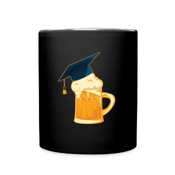 Custom Graduation Graduation Hat - Full Colour Mug - black - Front
