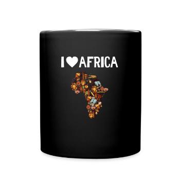 I Love Africa - Full Colour Mug - black - Front