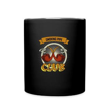 Pfeifen Club T-Shirt Für Tabakpfeifen Raucher - Tasse einfarbig - Schwarz - Vorne