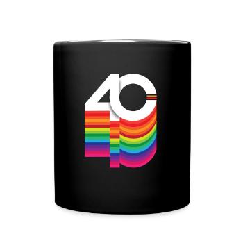 40 Jahre "Geburtstag" - Tasse einfarbig - Schwarz - Vorne