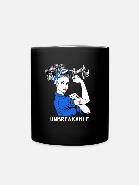 Finnisches Mädchen Unzerbrechlich - Tasse einfarbig - Schwarz
