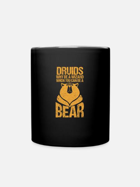 D20 Druids Rollenspiel Bär Gaming Geschenk - Tasse einfarbig - Schwarz