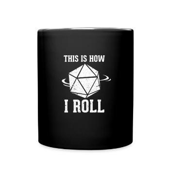 D20 DM Würfel Brettspiel Fantasy Gaming Geschenk - Tasse einfarbig - Schwarz - Vorne