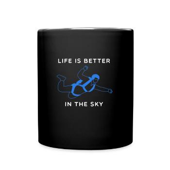 Skydiving - Full Colour Mug - black - Front