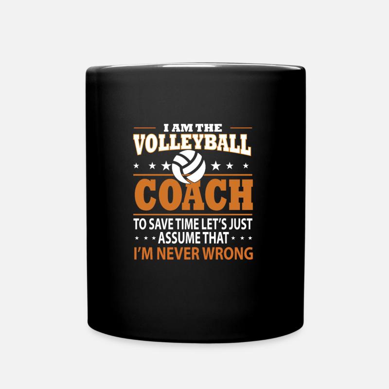 Volleyball - Tasse einfarbig - Schwarz