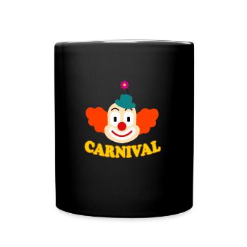 Fasching Karneval - Tasse einfarbig - Schwarz - Vorne