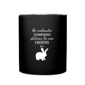 Rabbit hare sweet saying - Full Colour Mug - black - Front
