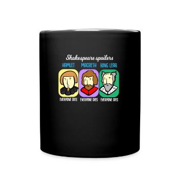 Shakespeare Quote Spoiler Hamlet Teacher Gift - Full Colour Mug - black - Front