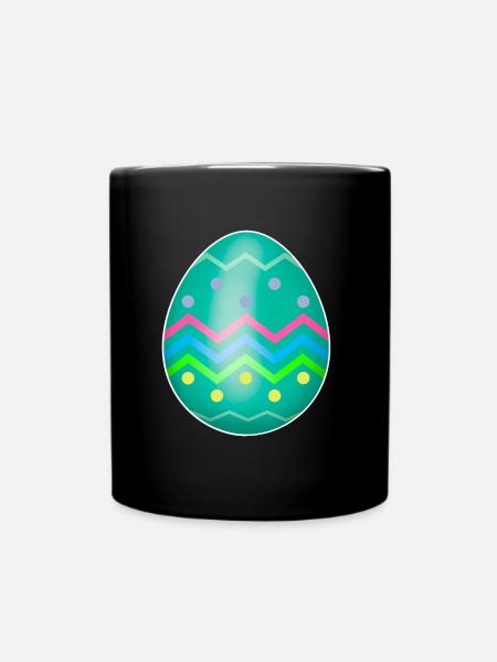 Osterei - Tasse einfarbig - Schwarz