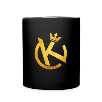 K with crown - Full Colour Mug - black - Front