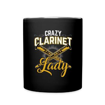 Klarinette - Tasse einfarbig - Schwarz - Vorne
