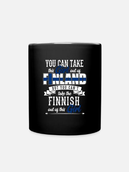 Finnland - Tasse einfarbig - Schwarz