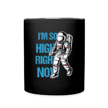 Astronaut Adventure Gift Idea - Ensfarvet krus - sort - Foran