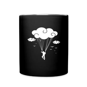 fallschirmspringen paragliden - Tasse einfarbig - Schwarz - Vorne