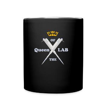 Queen of the Lab - Science Nerd - Full Colour Mug - black - Front