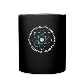 Science physics magic religion funny gift - Full Colour Mug - black - Front