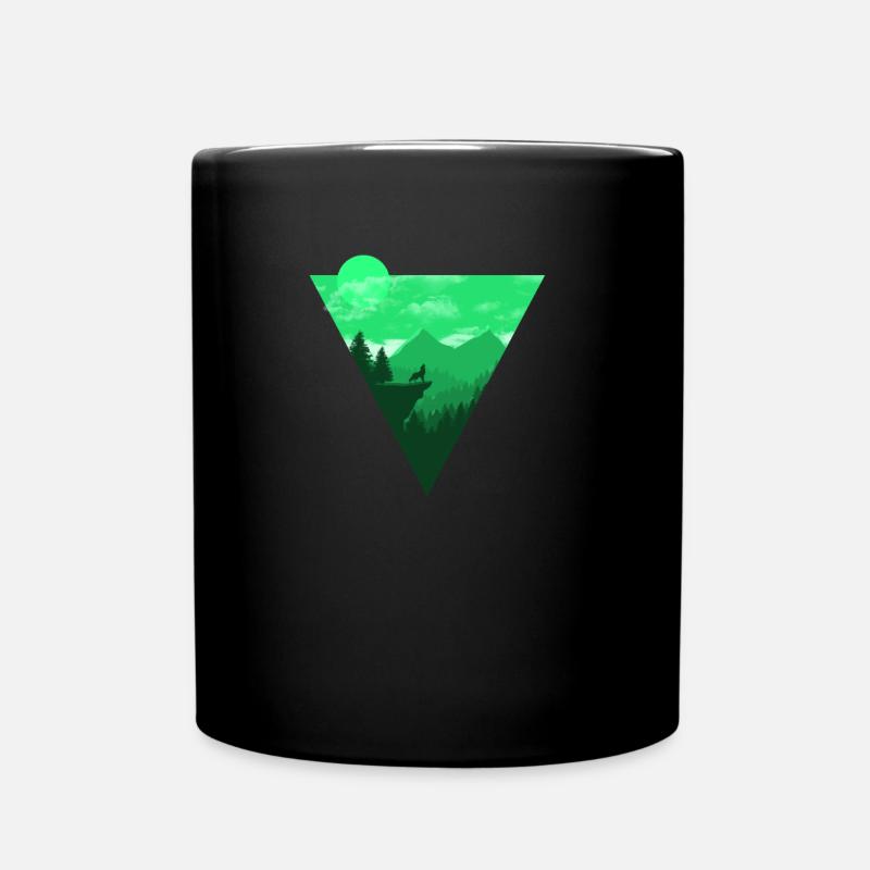 Camping Geschenk Wandern Reisen Backpacker Wald - Tasse einfarbig - Schwarz