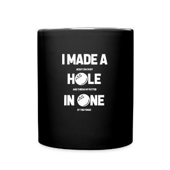 Golfer - Tasse einfarbig - Schwarz - Vorne