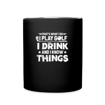 Golf - Tasse einfarbig - Schwarz - Vorne