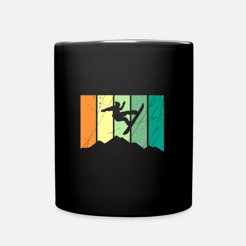 Snowboard Snowboard Snowboard Snowboard Snowboard - Full Colour Mug - black