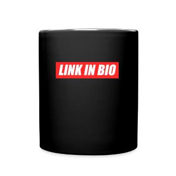 Lien dans le cadeau de chemise d'influenceur biologique Swipe Up - Mug uni - noir - Devant