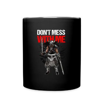 Dark Viking Warrior Gift Idea - Full Colour Mug - black - Front