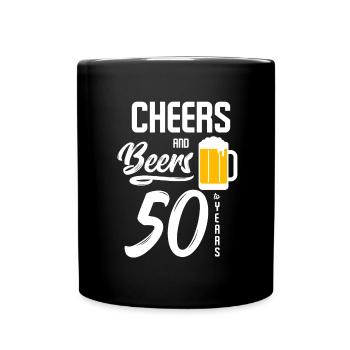 Bière anniversaire - Mug uni - noir - Devant
