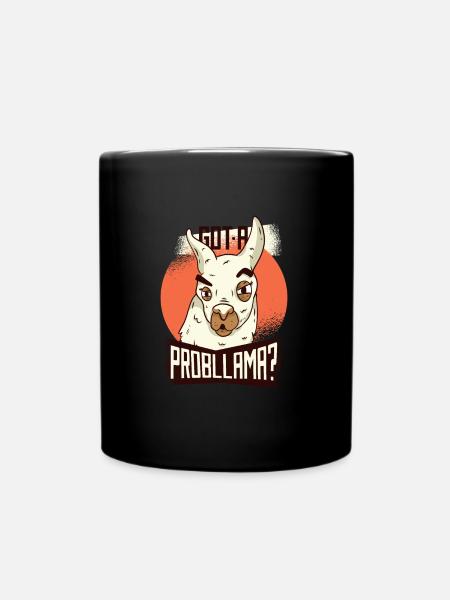 Lama Peru alpaga - Mug uni - noir