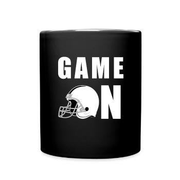 Game On Helm American Football Design - Full Colour Mug - black - Front