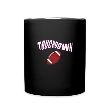 Touchdown Ball American Football Design - Tasse einfarbig - Schwarz - Vorne