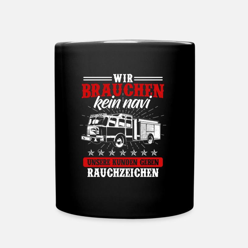 Freiwillige Feuerwehr Spruch - Tasse einfarbig - Schwarz