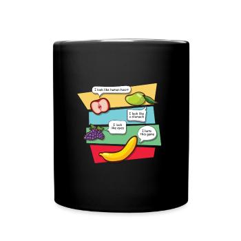Funny fruits - Full Colour Mug - black - Front