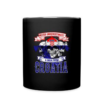 kroatien - Tasse einfarbig - Schwarz - Vorne