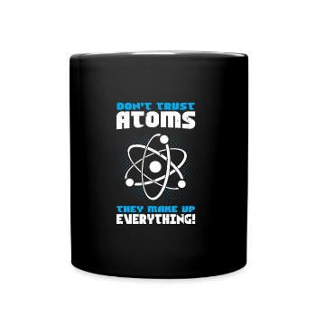Science Laboratory Atom Gift Idea Nerd Physics - Full Colour Mug - black - Front