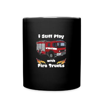 Conception du service d'incendie - Mug uni - noir - Devant