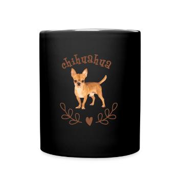 Chihuahua - Tasse einfarbig - Schwarz - Vorne