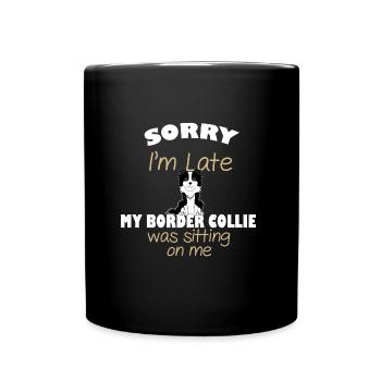 border collie - Mug uni - noir - Devant