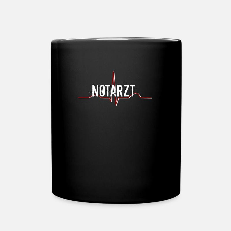 Notarzt - Tasse einfarbig - Schwarz