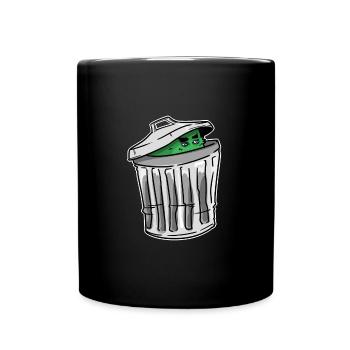 Cartoon cartoon garbage monster cookies funny idea - Full Colour Mug - black - Front