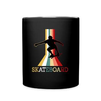 skateboarder - Tasse einfarbig - Schwarz - Vorne