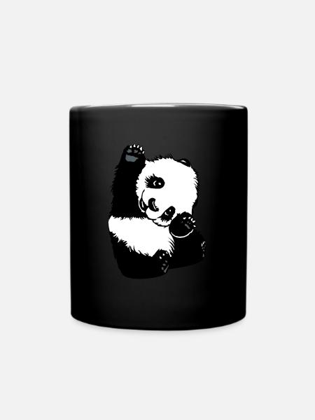 Panda Pandas Gift Panda Safari - Mug uni - noir