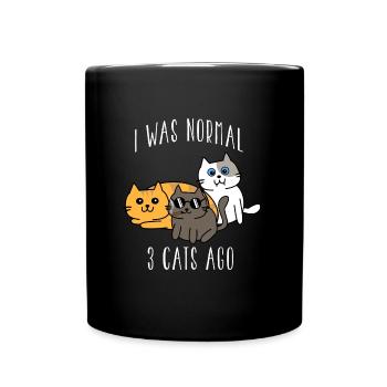 Katze lustiges Geschenk - Tasse einfarbig - Schwarz - Vorne