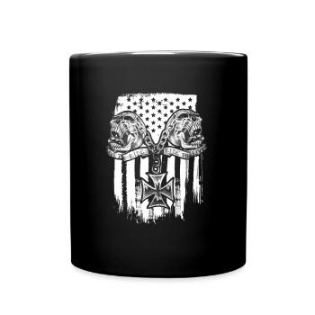 Live to Ride - Biker Skull - Tasse einfarbig - Schwarz - Vorne
