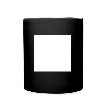 Carré blanc, arrière-plan quadrilatère - Mug uni - noir - Devant