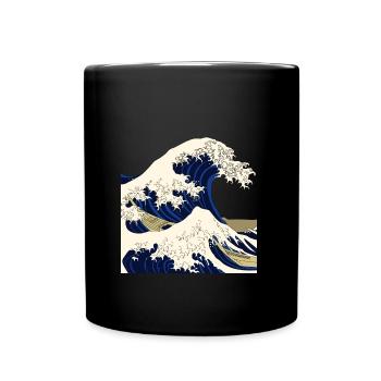 Kanagawa Japan wave - Full Colour Mug - black - Front