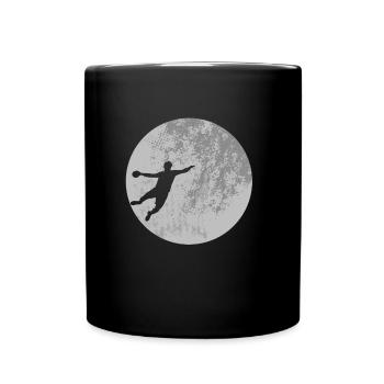Handball Throw Ball Moon Sport Hobby Game Gift - Full Colour Mug - black - Front