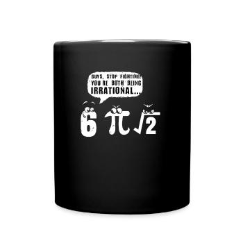 funny math irrational - Tasse einfarbig - Schwarz - Vorne