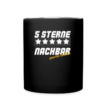 5 Star Neighbor Funny Fun Shirt - Full Colour Mug - black - Front