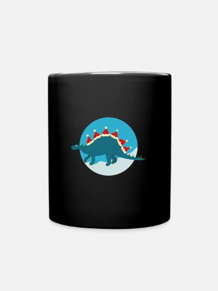 T-shirt Drôle Noël Dino | idées cadeaux - Mug uni - noir