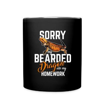 Bartagame - Tasse einfarbig - Schwarz - Vorne